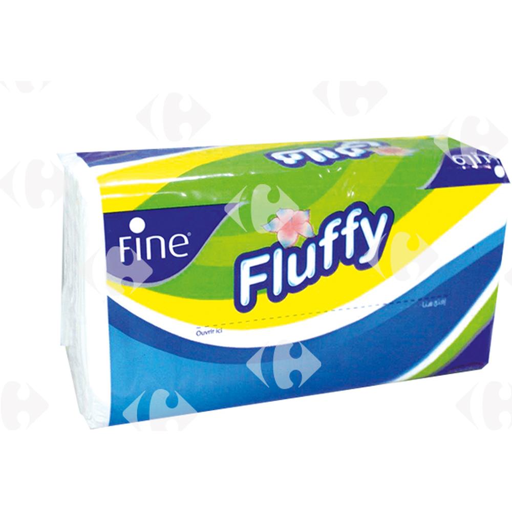 Boîte Mouchoir Plastique 2 Plis Fluffy Fine 250 unités