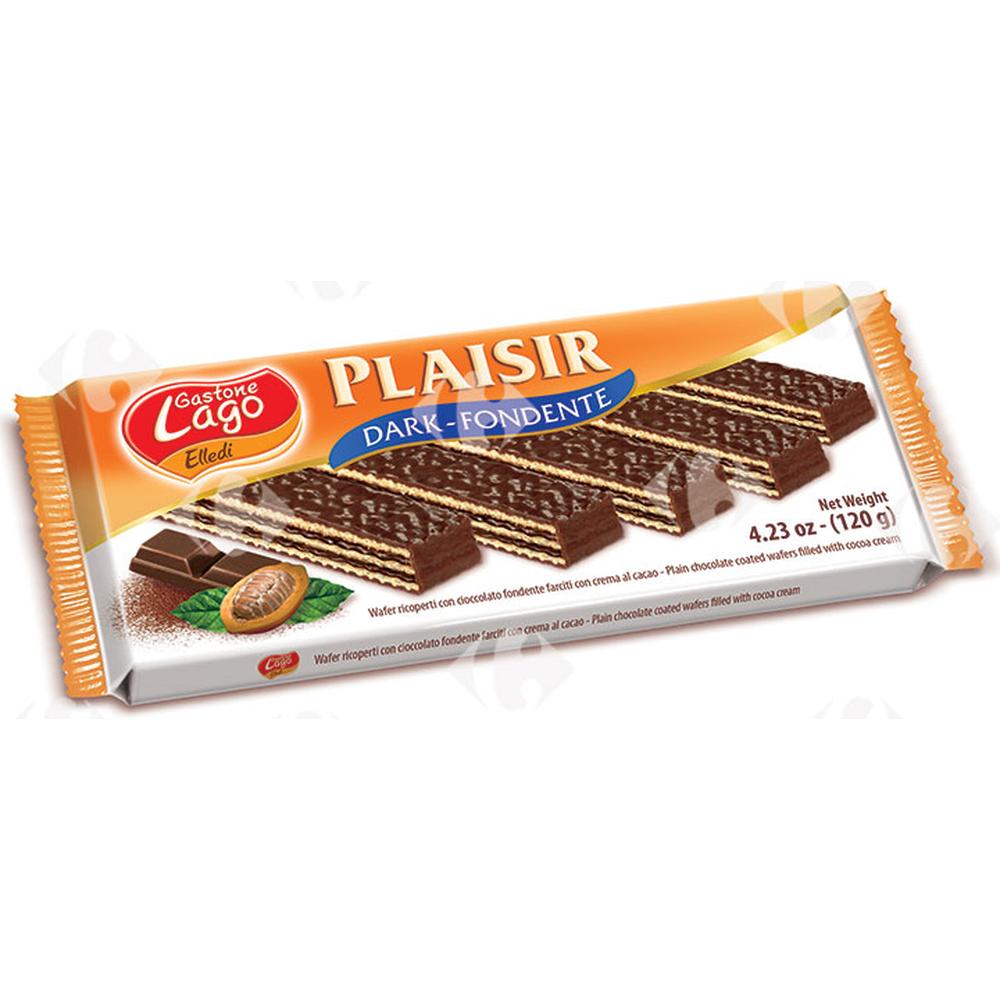 [673783] Gaufrettes Chocolat Noir Plaisir Lago 120G