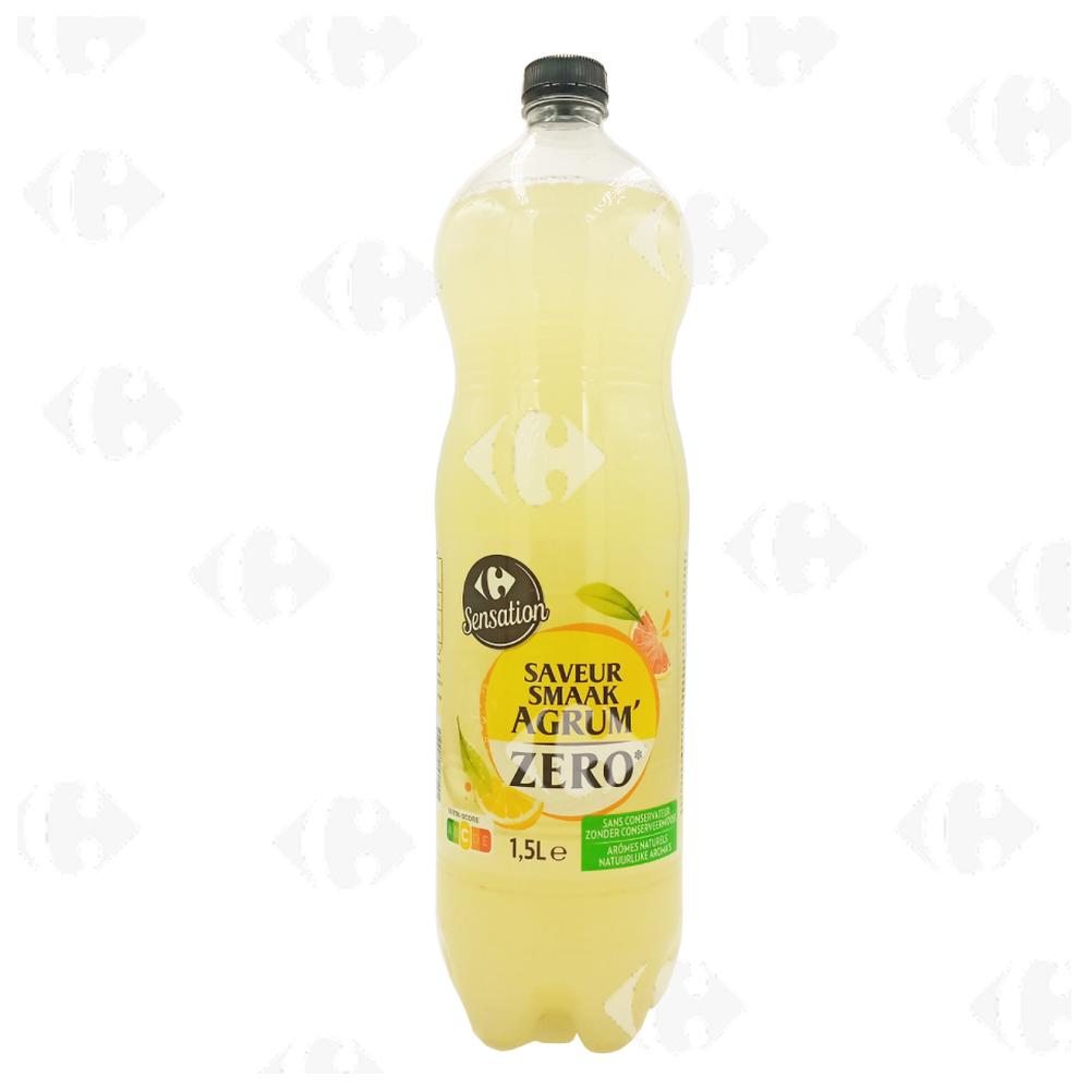 Soda Agrumes Zéro Carrefour Sensation 1L.