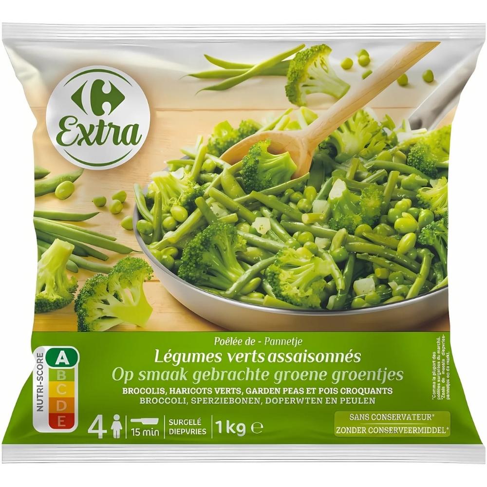 [723741] Poêlée de Légumes Verts Carrefour Extra 1Kg