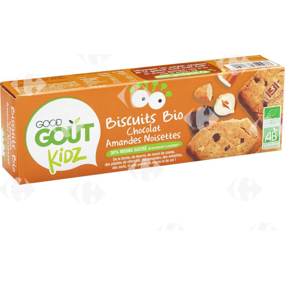 [678248] Biscuit Bio Chocolat Amandes Noisettes Good Goût 110g