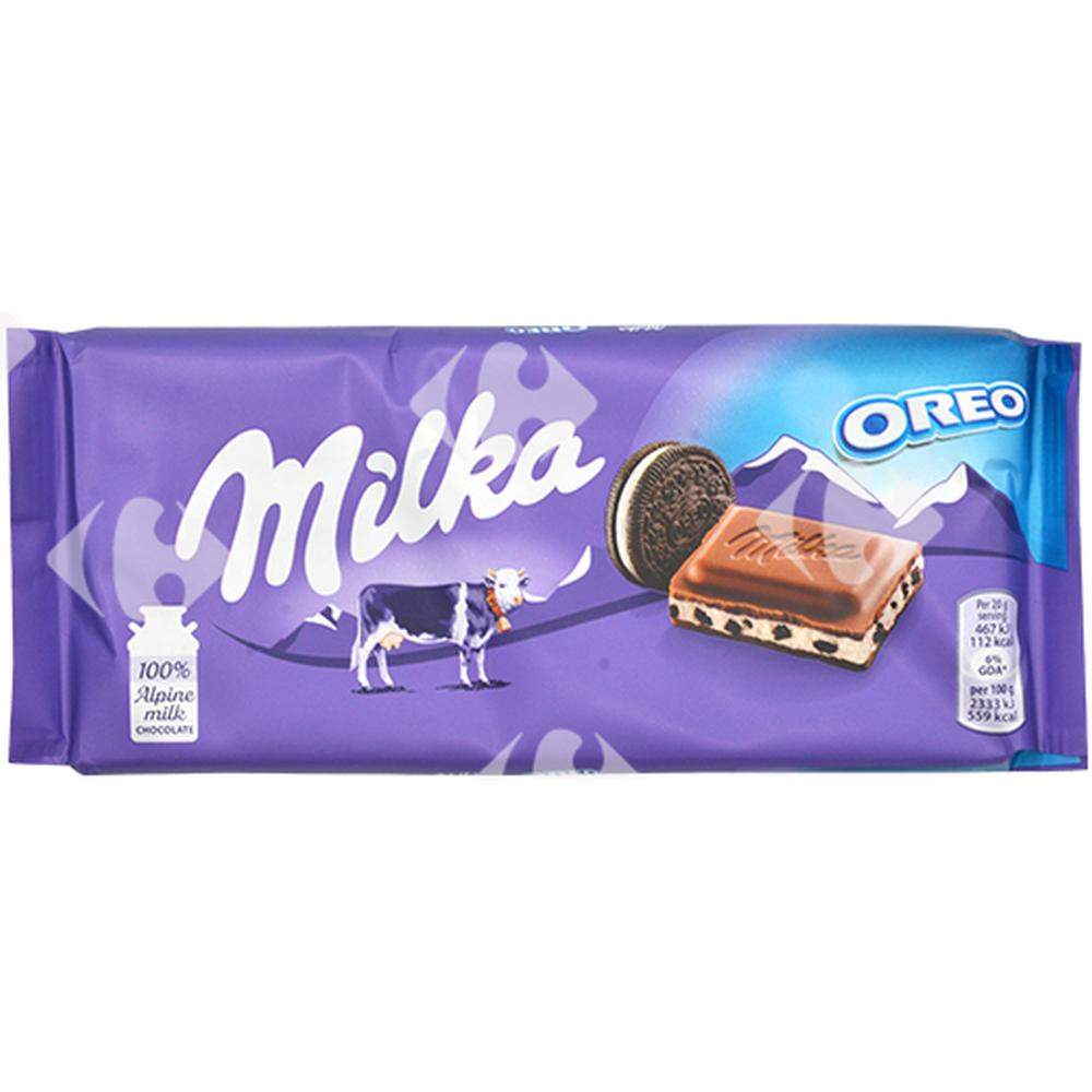 [624067] Tablette de Chocolat au Lait et Oreo Milka 100g
