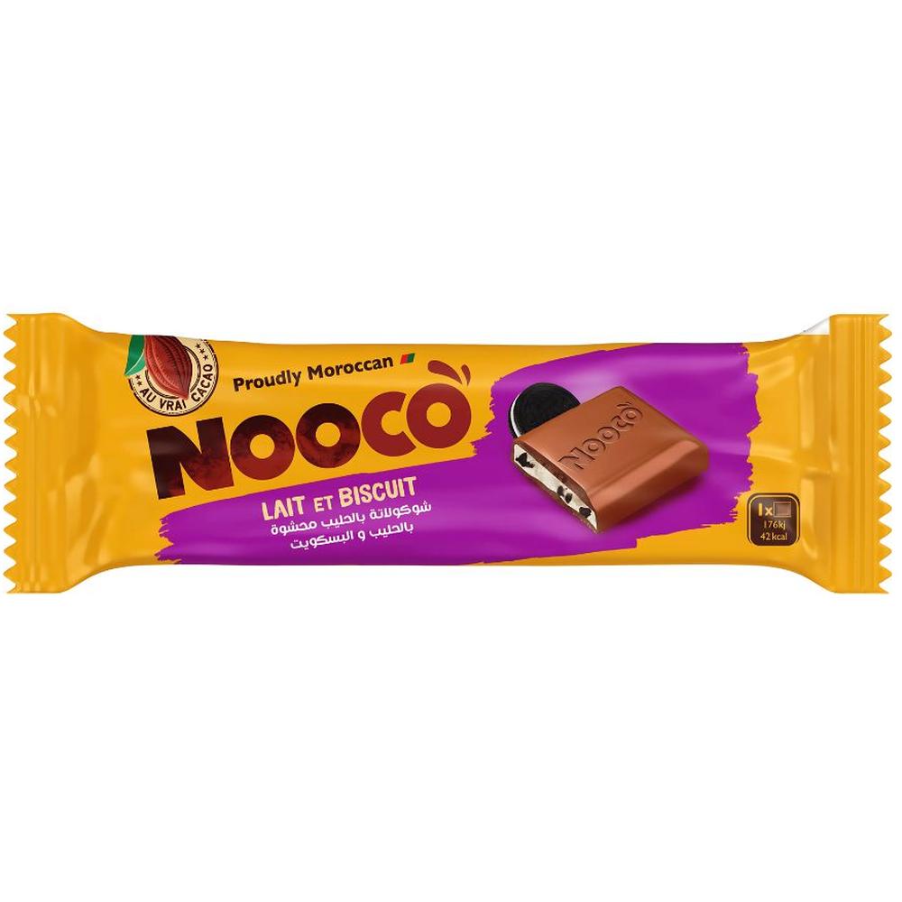 [716744] Mini Barre Chocolatée Lait et Biscuit Nooco 30g