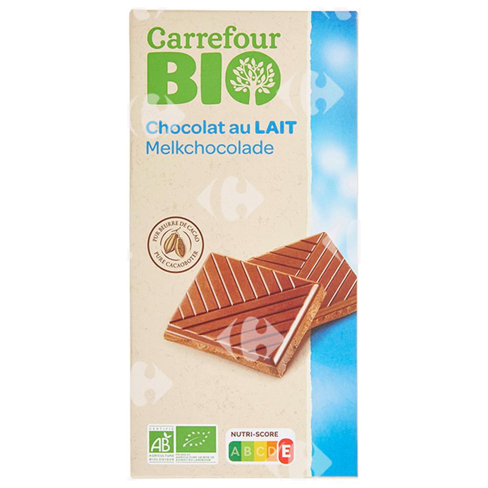 [209626] Tablette Chocolat au Lait Bio Carrefour Bio 100g