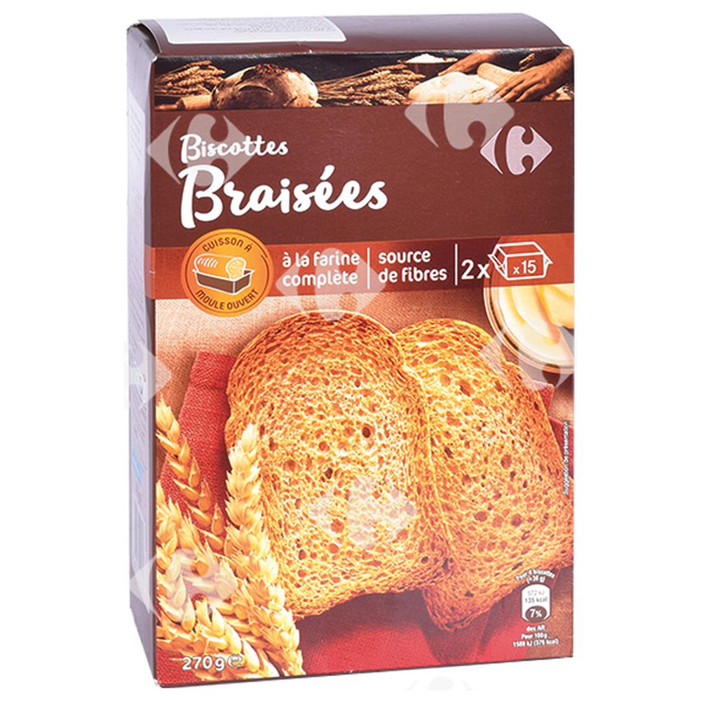Biscottes à La Farine Complète Carrefour 270g
