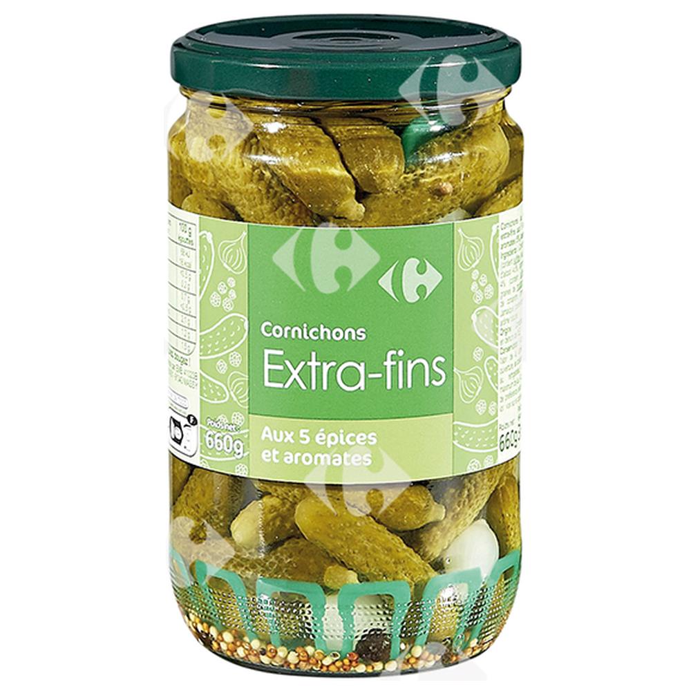 [413675] Bocal de Cornichons Extra Fins Carrefour 360g