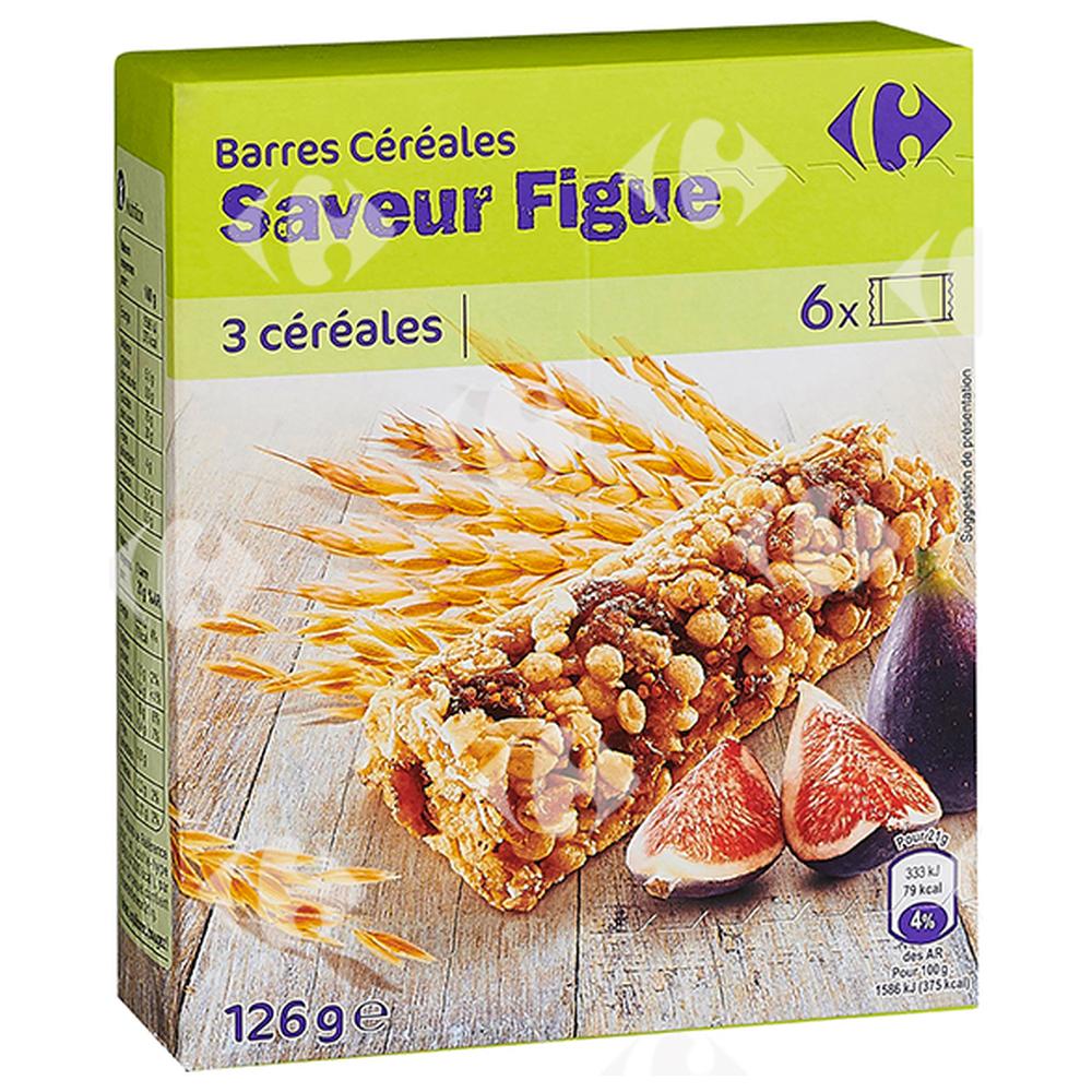 [637810] Barres de Céréales aux Figues Carrefour 6x21g