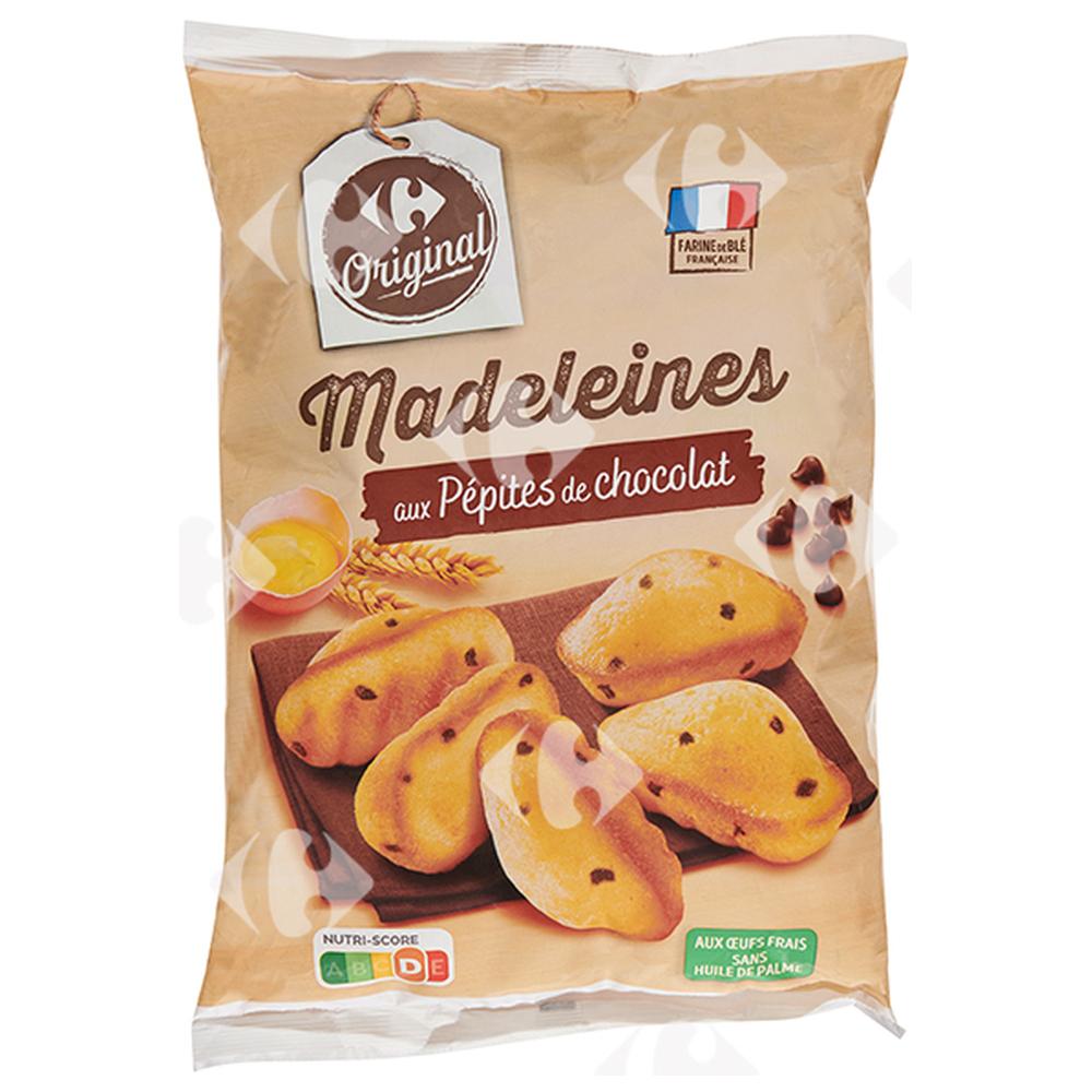 [574404] Madeleines Coquilles aux Pépites Chocolat Carrefour500g