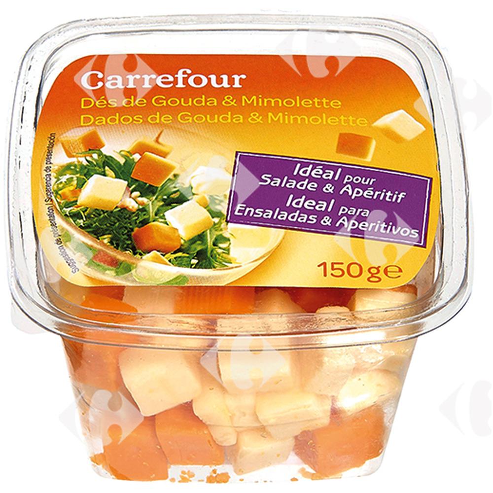[571843] Dés de Gouda et Mimolette Carrefour 150g