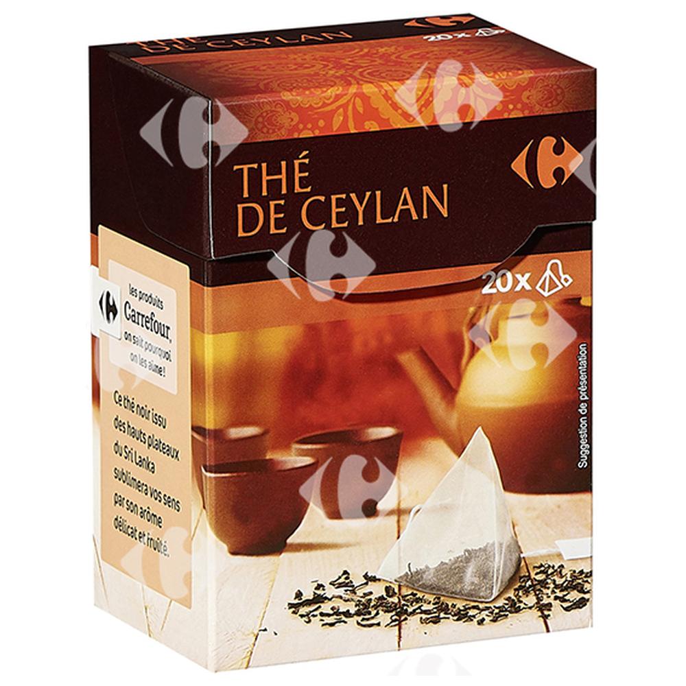 [644065] Thé Noir de Ceylan Carrefour 20 sachets