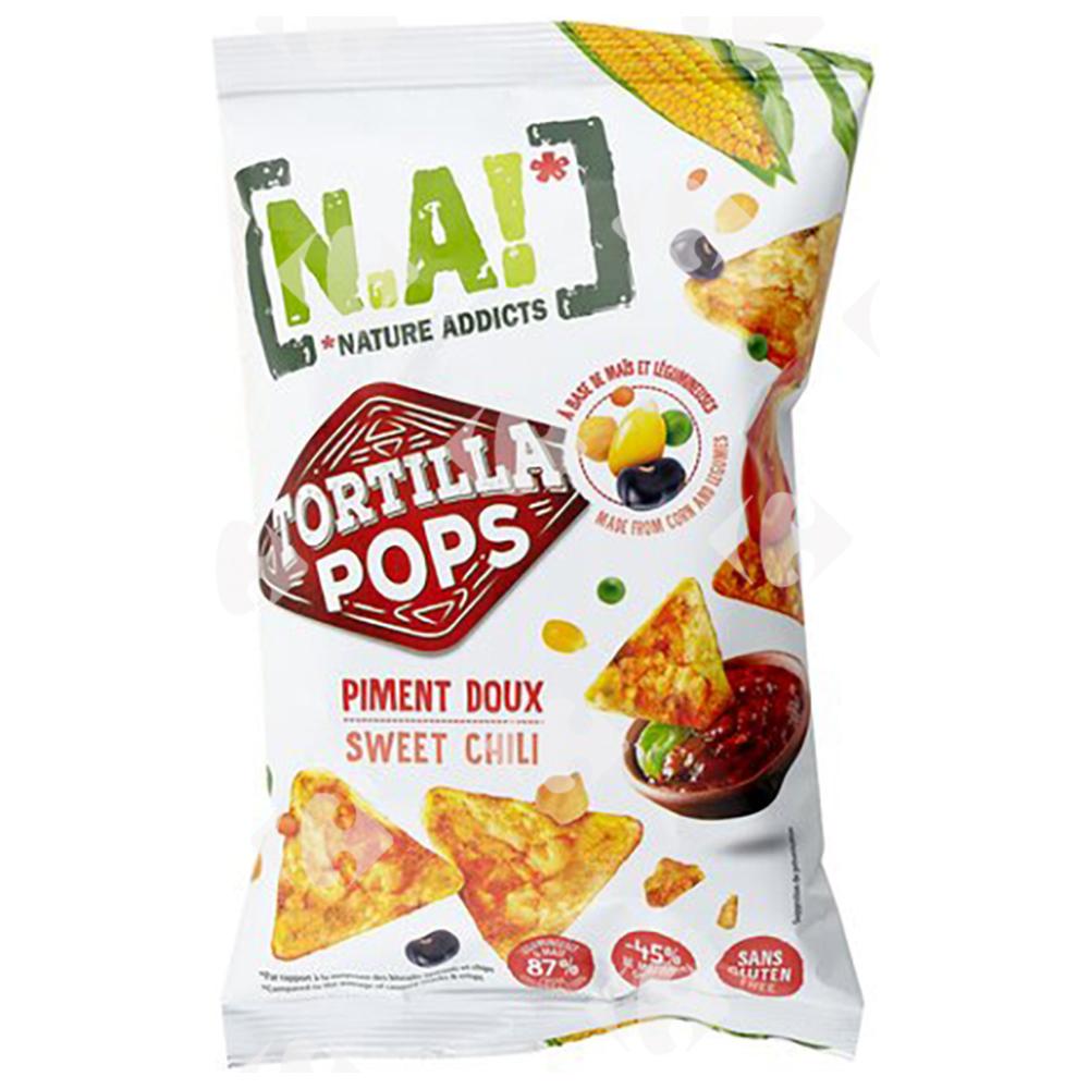Chips Tortilla Pops Sweet Chili Nature Addict 80g