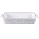 Plat à Four Rectangulaire Kasa en Porcelaine Campestre 37x22cm