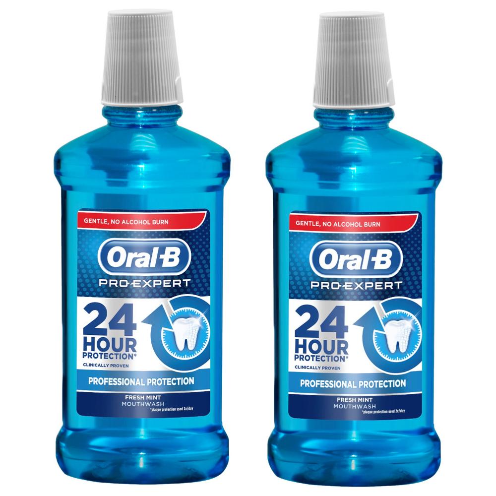 [645966] Bain de bouche Oral-B Pro-Expert Protection Profesionnelle 2×500ml