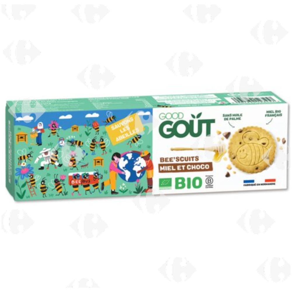 [677785] Biscuits aux Pépites au Miel et Chocolat Bio Good Goût 100g