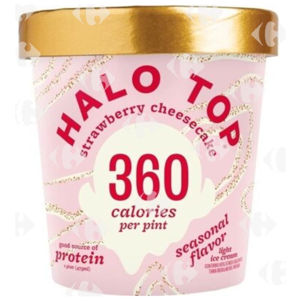 [697065] Pot de Glace Fraise Cheesecake Faible en Calories Halo Top 473ml
