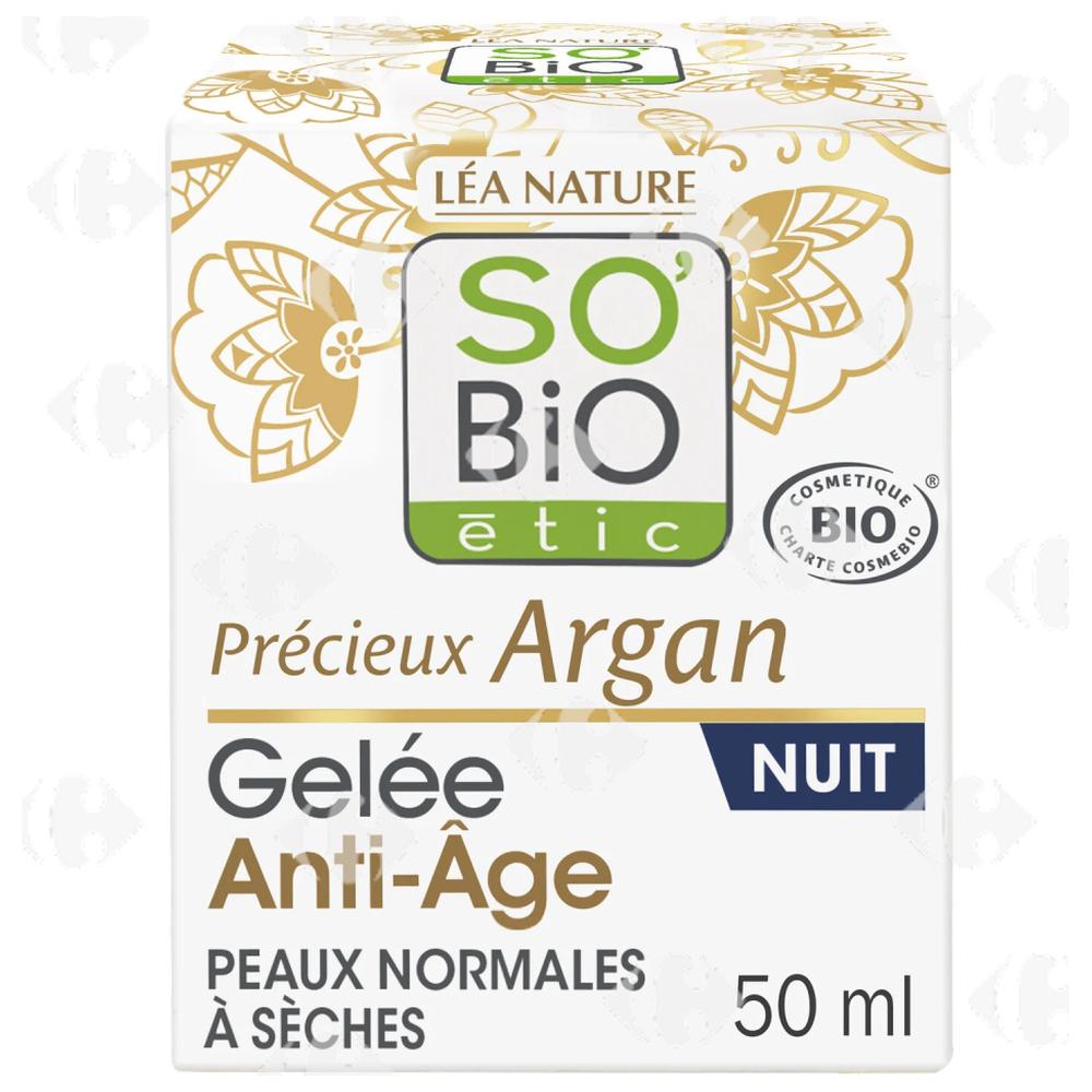 [682842] Crème Gelée Anti-Âge Nuit Précieux Argan Bio So'Bio 40ml