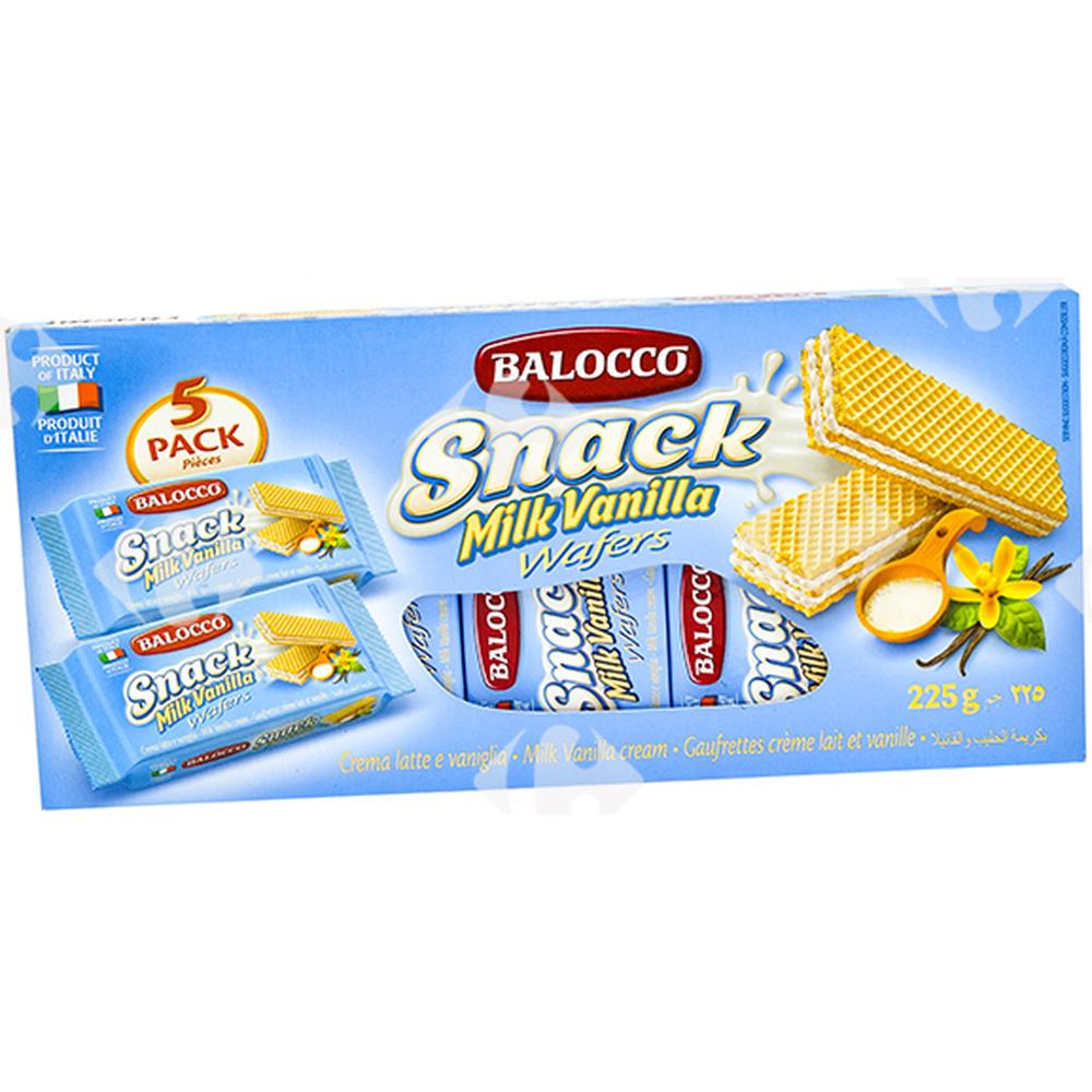 Pack Gaufrettes Vanille Wafers Balocco 5x45g