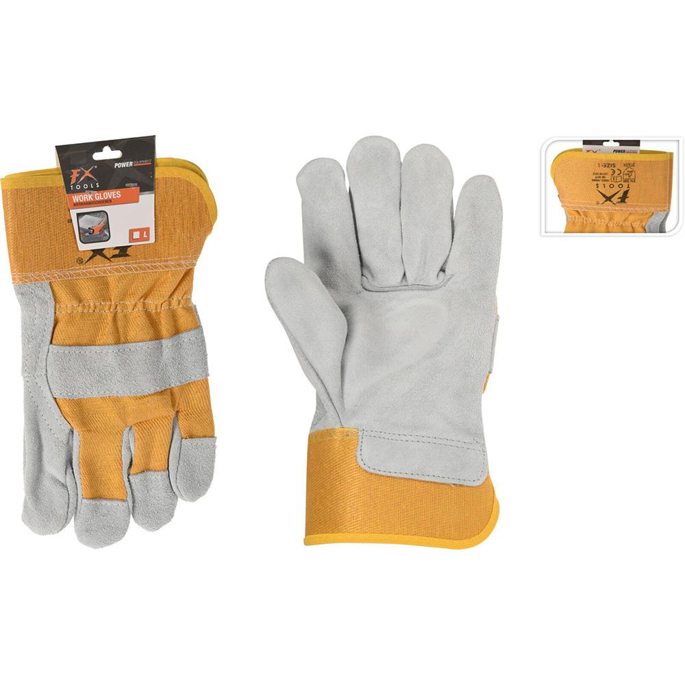 Gants de Travail en Cuir Jaune.