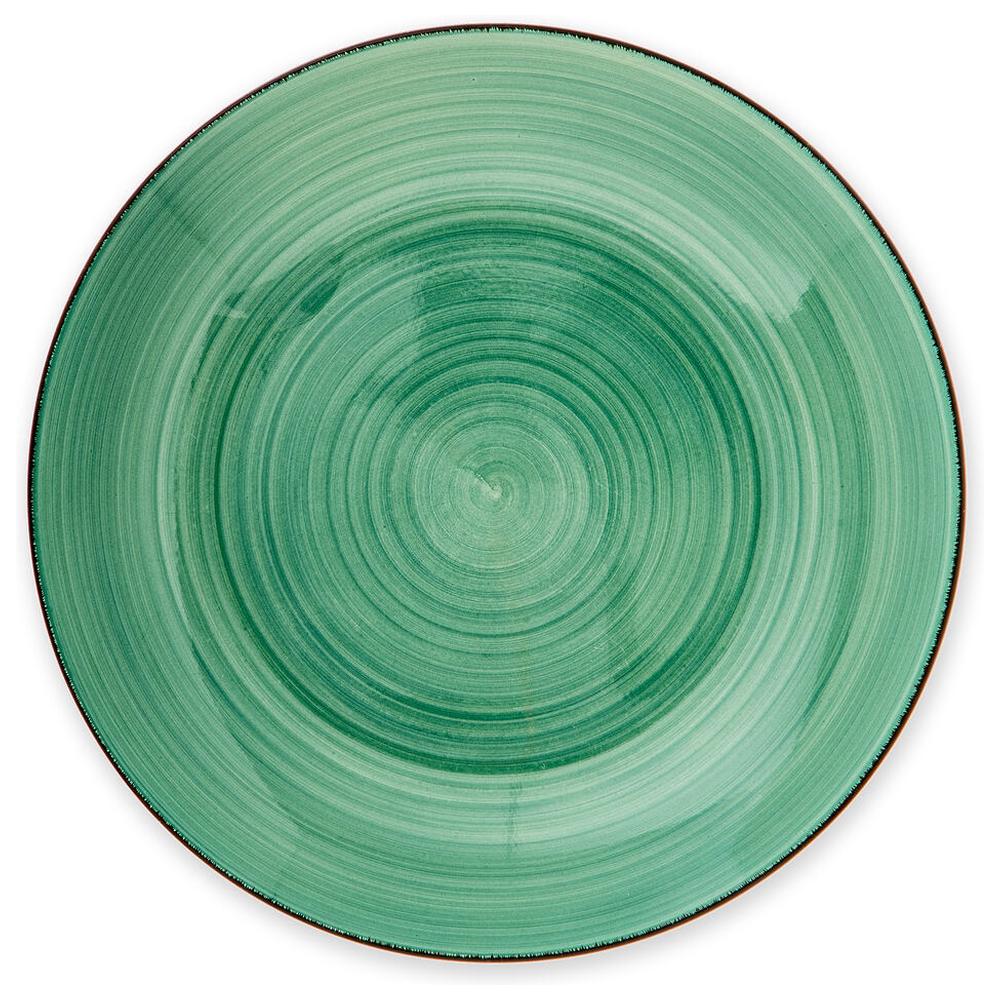 Assiette Creuse Porcelaine Verte Boho Kasa 27cm