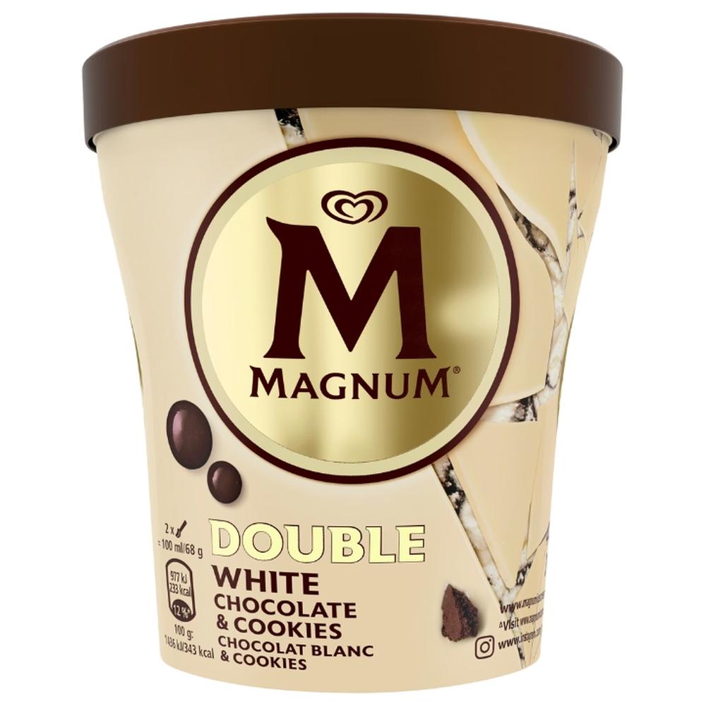 Pot de Glace Chocolat Blanc et Cookies Magnum 440ml