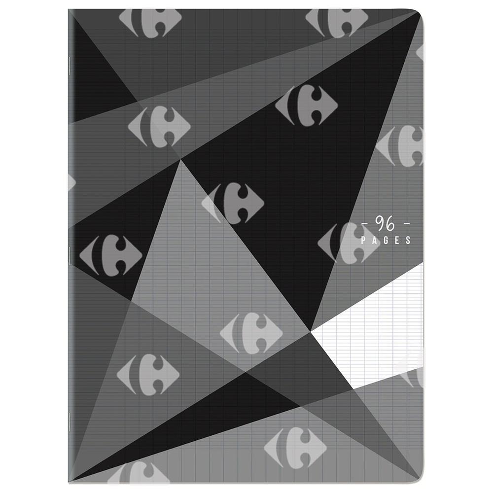 [635106] Cahier Séyès Noir Carrefour 24x32cm 96 pages
