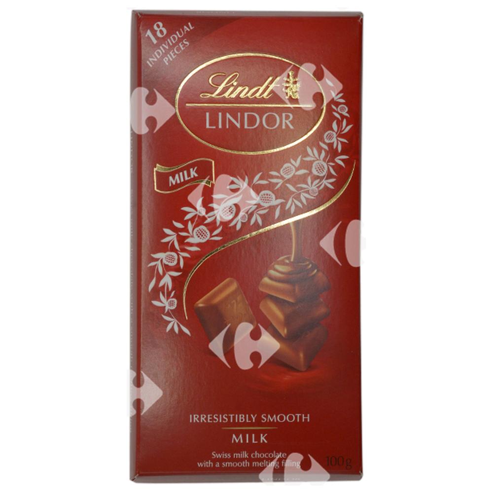 [70870] Tablette de Chocolat au Lait Lindt Lindor 100g