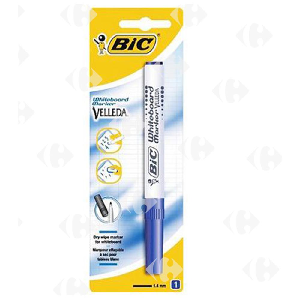Marqueur effaçable Pointe Medium Bleu Velleda 1741 BIC 2 pièces