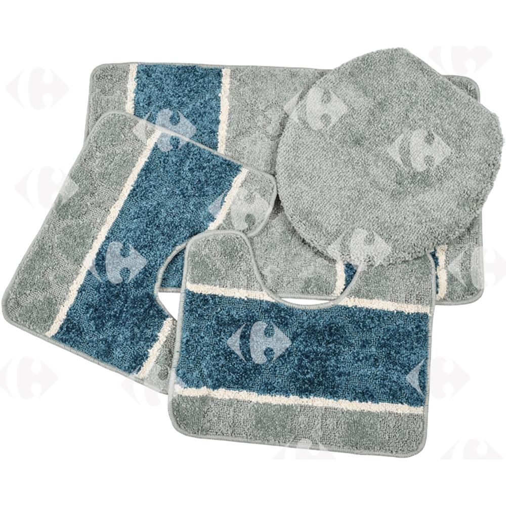[705958] Tapis de Salle de Bain Couleurs Aléatoire 4 pièces