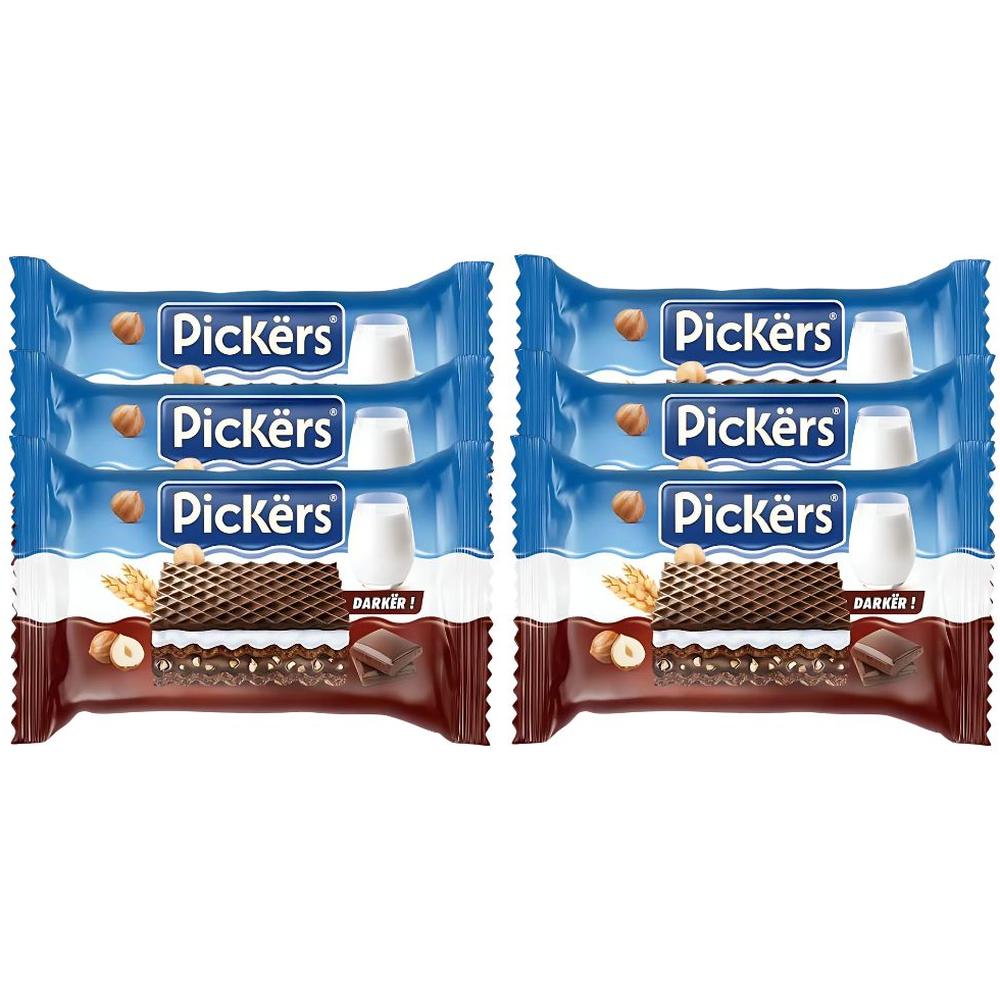 [727329] Pack Gaufrettes Choco Noir & Lait Pickers 6 unités 25g