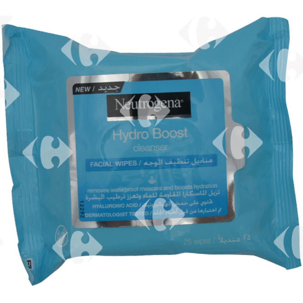 Lingettes Démaquillantes Hydro Boost Neutrogena 25 feuilles