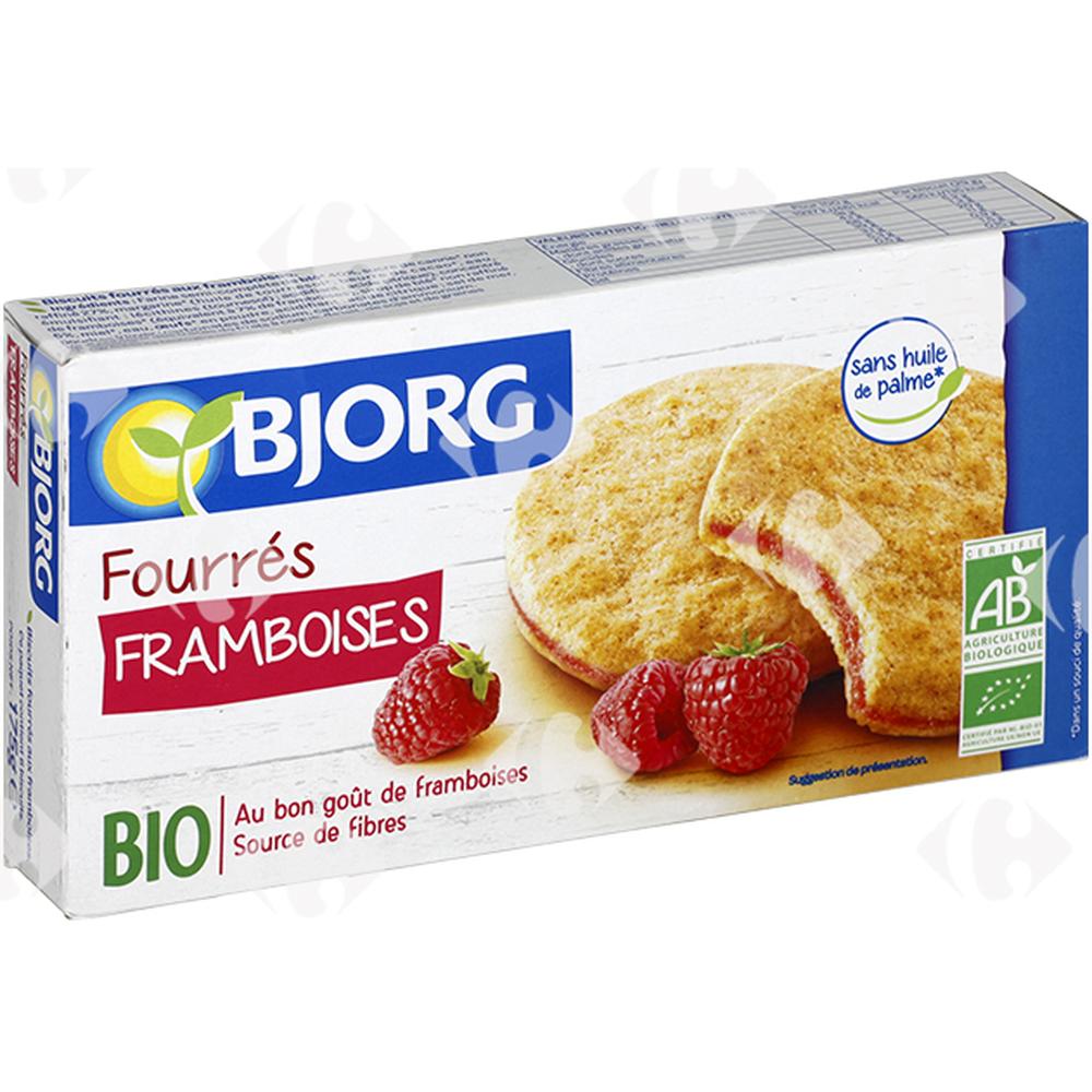 [624028] Biscuits Fourrés Framboise Bio Bjorg 175g