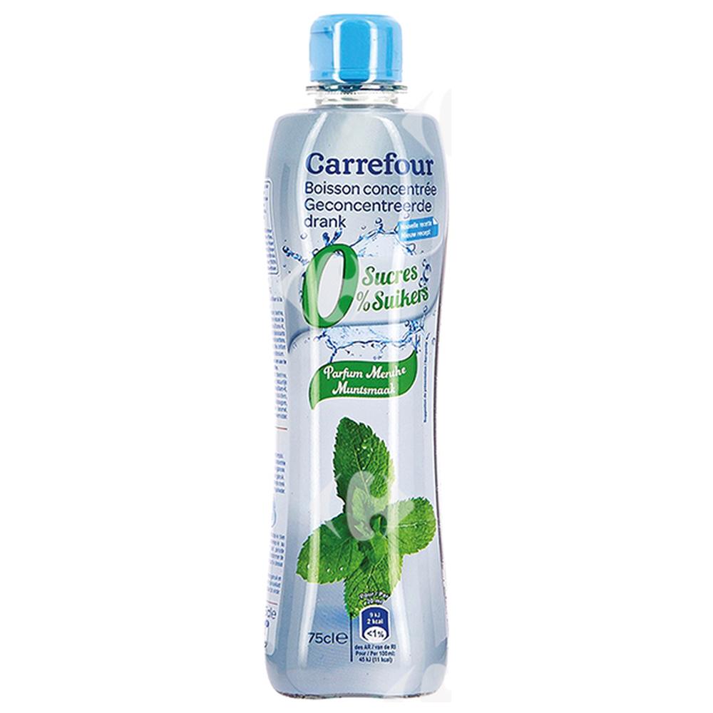 Sirop de Menthe 0% Sucre Carrefour 75cl