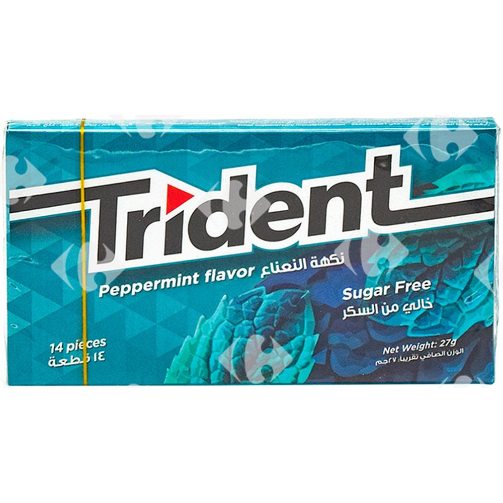 [599133] Chewing-Gum Menthe Poivrée sans Sucres Trident 14 unités