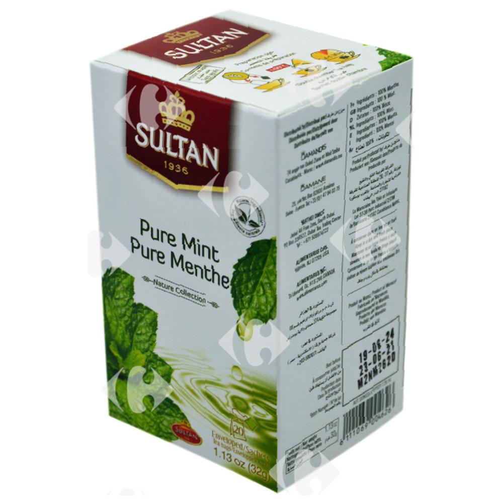 [543582] Infusions en Sachets Pure Menthe De Tiznit Sultan 20 sachets