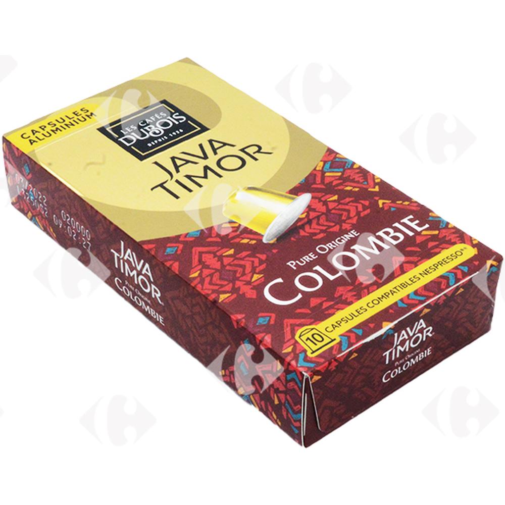 [598357] Café en Capsules Colombie Java Timor Dubois x10