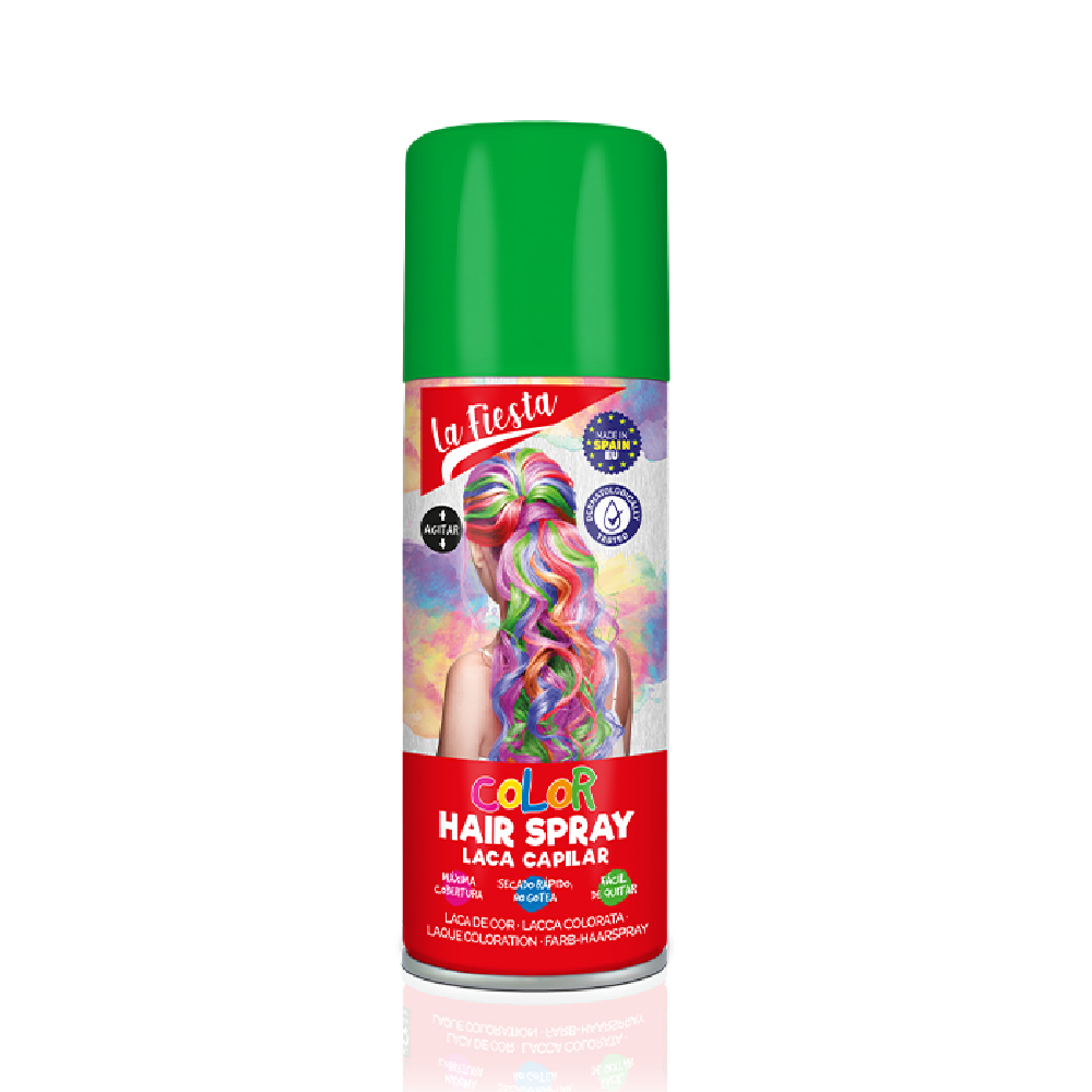 Spray Colorant Cheveux Vert La Fiesta 125ml