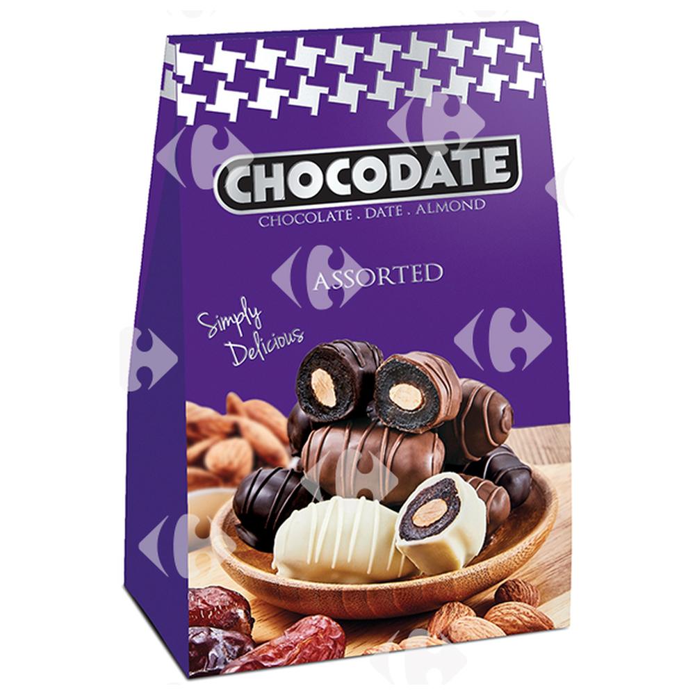 Assortiment Chocolat Noir, Blanc et au Lait Chocodate 150g