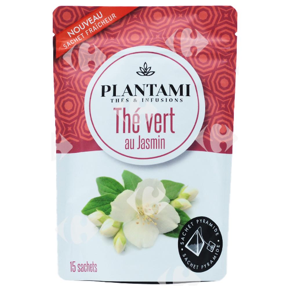 Thé Aromatisé en Sachets Vert Au Jasmin Plantami 15 sachets