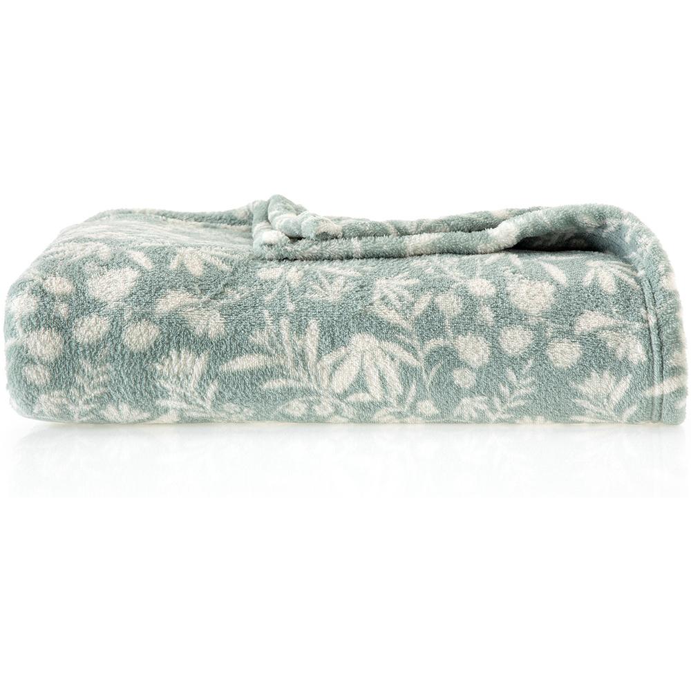 Couverture Corail Fleurs Vertes 130x160cm