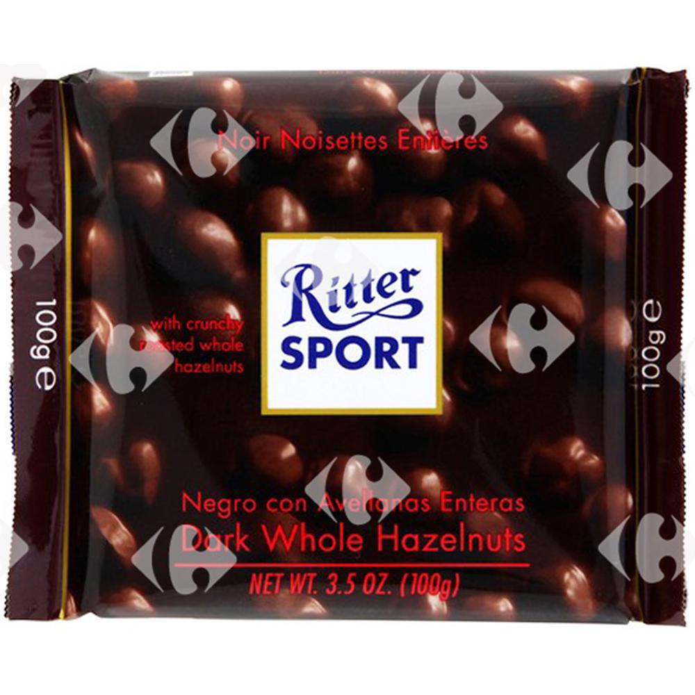 Tablette de Chocolat Noir aux Noisettes Entières Ritter Sport 100g