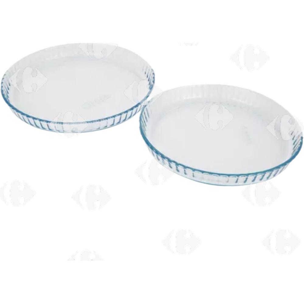 Set de 2 Plats à tarte Pyrex 30x27cm
