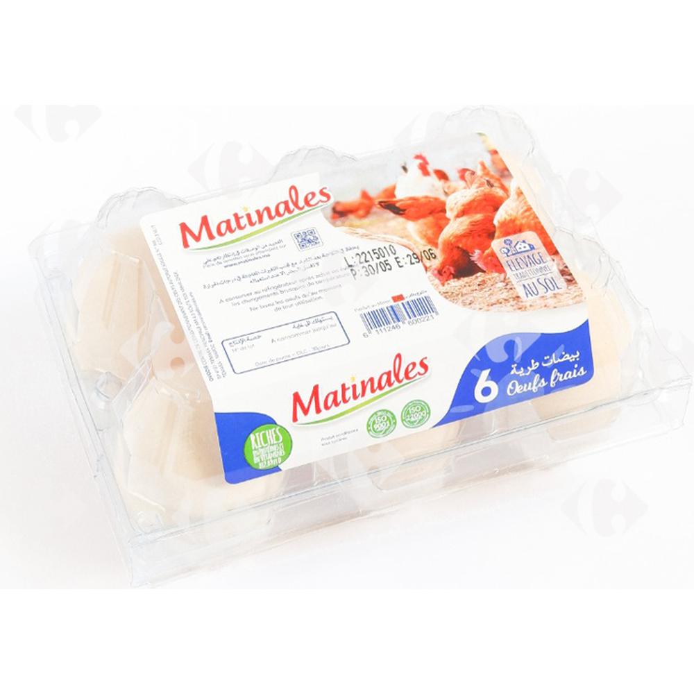 [523332] Œufs Fermiers Matinales 6 unités