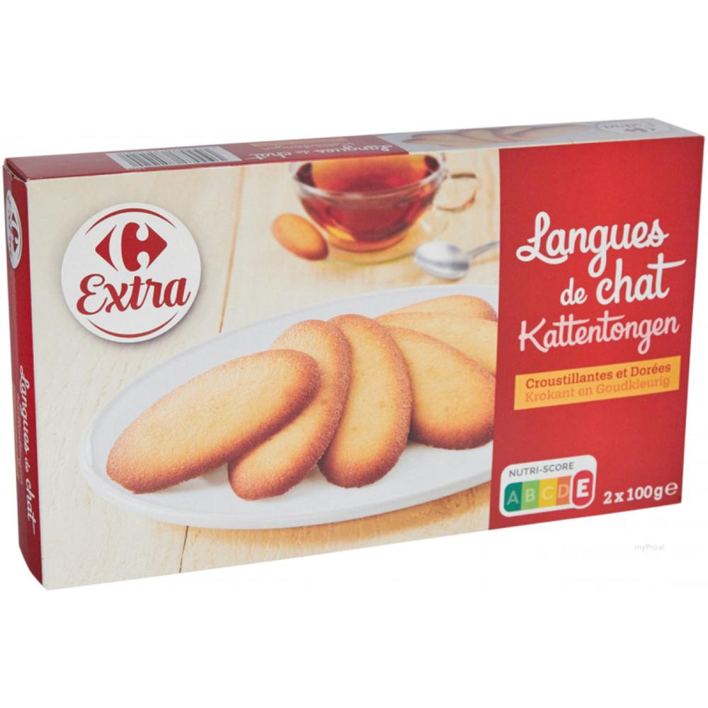 [532786] Biscuits Langue de Chat Carrefour 200g