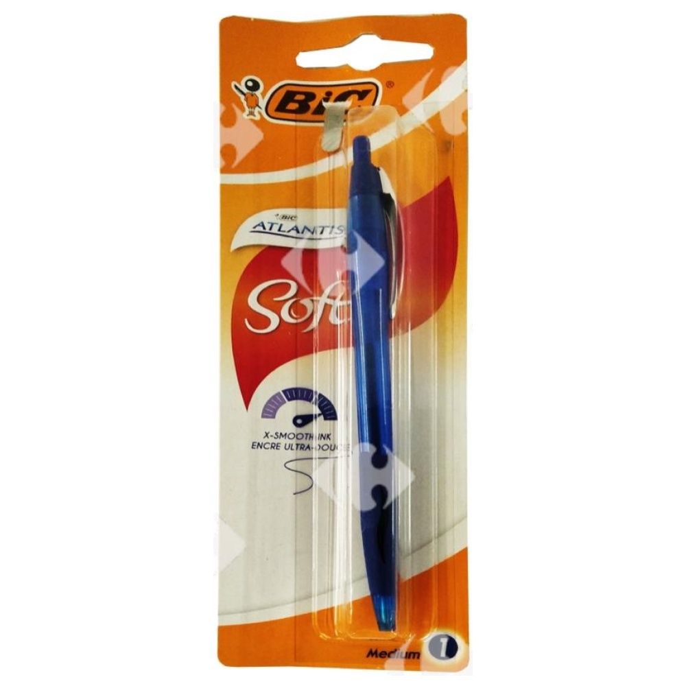 [556635] Stylo Bille Atlantis Bleu Pointe Moyenne Bic 1 unité