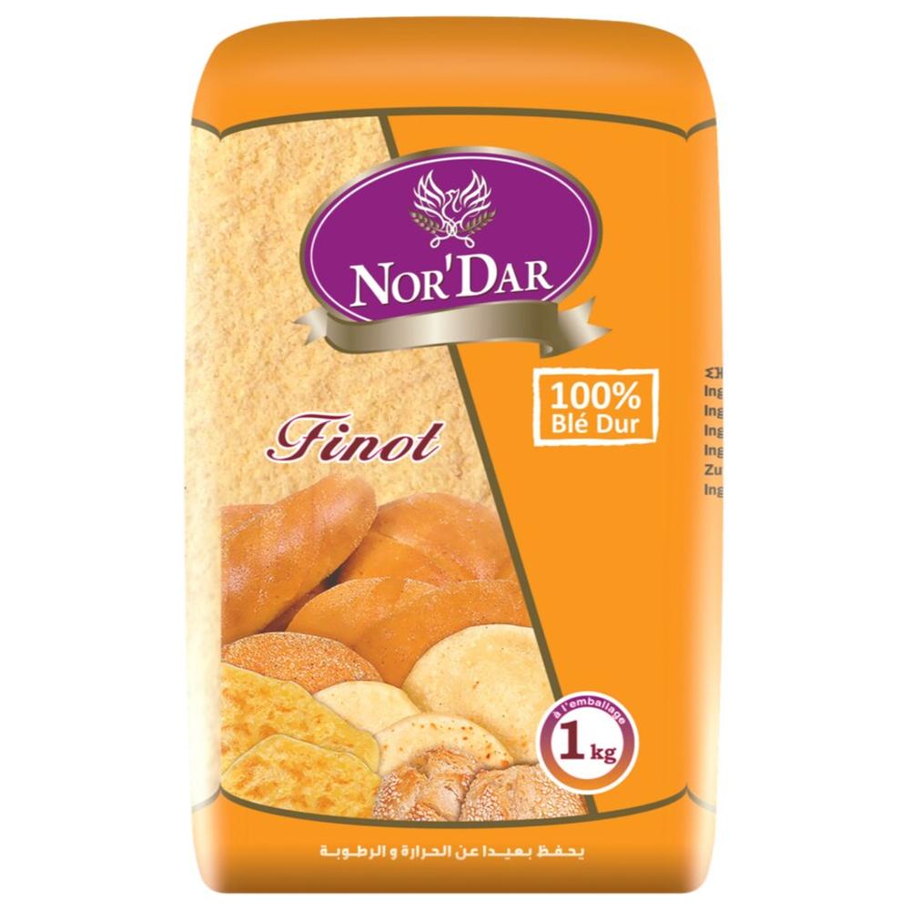 [681201] Farine Finot de Blé Dur Nor'Dar 1kg.