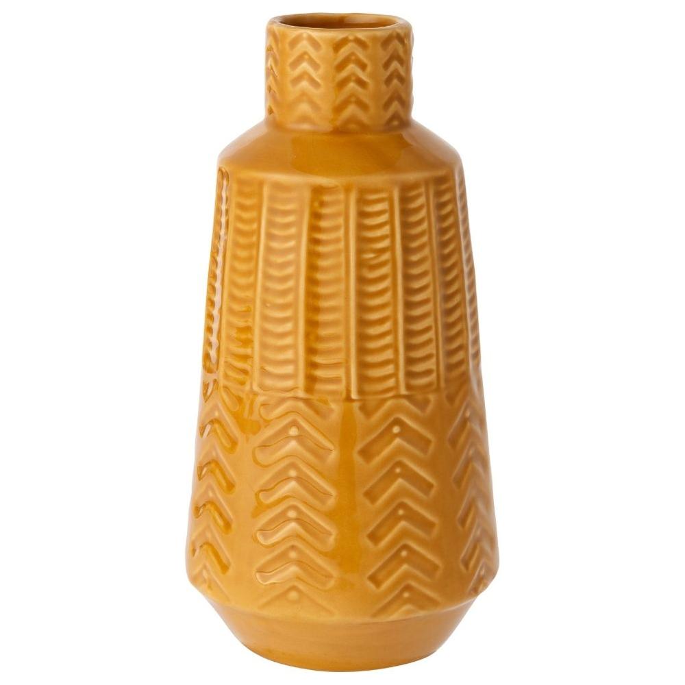 Vase en porcelaine Orne Jaune Kasa 10cm 