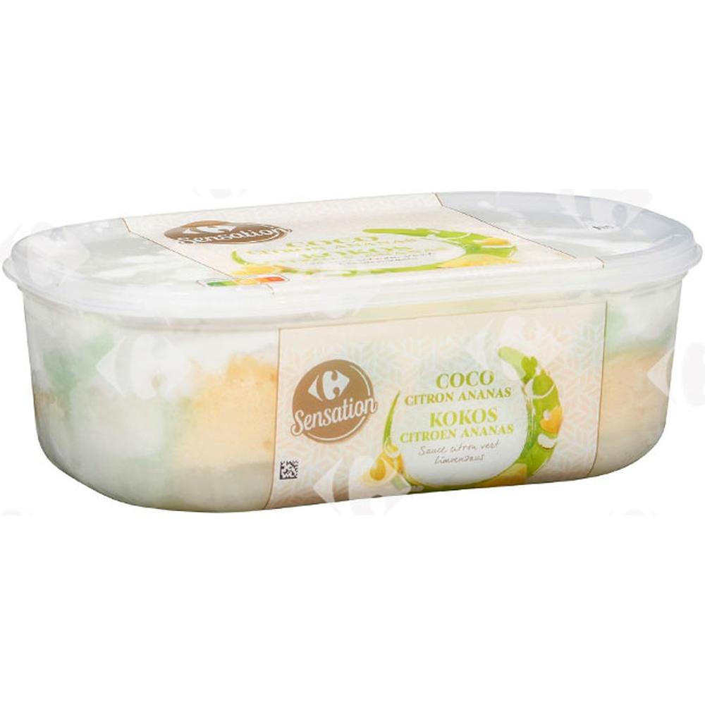 [399220] Crème Glacée Coco citron Ananas Carrefour Exquis 900ml