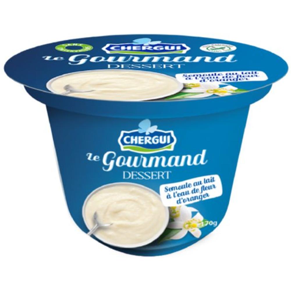 Crème Dessert à la Semoule au Lait Fleur d'Orge Chergui 170g.