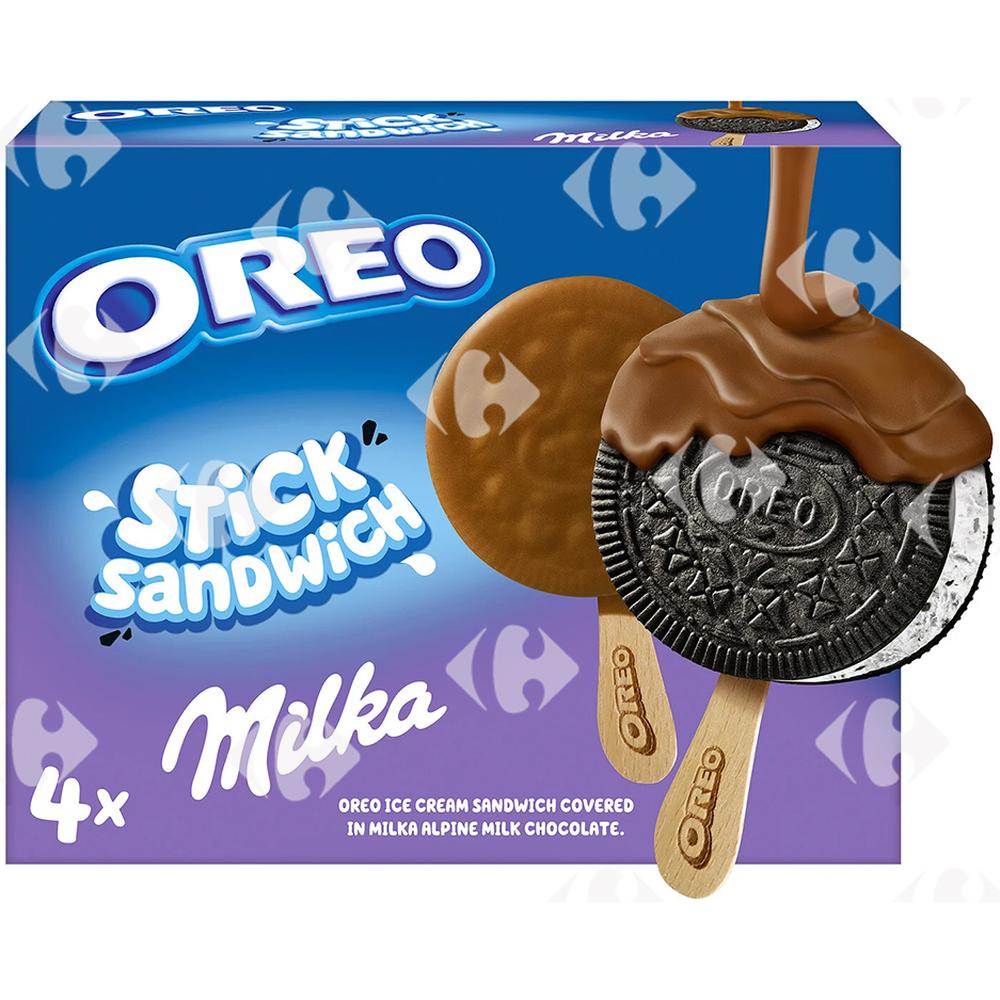 Glace Stick Sandwich Oreo Milka 4x75ml.