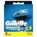 Recharges de lames de rasoir Mach3 Turbo Gillette 8 unités.